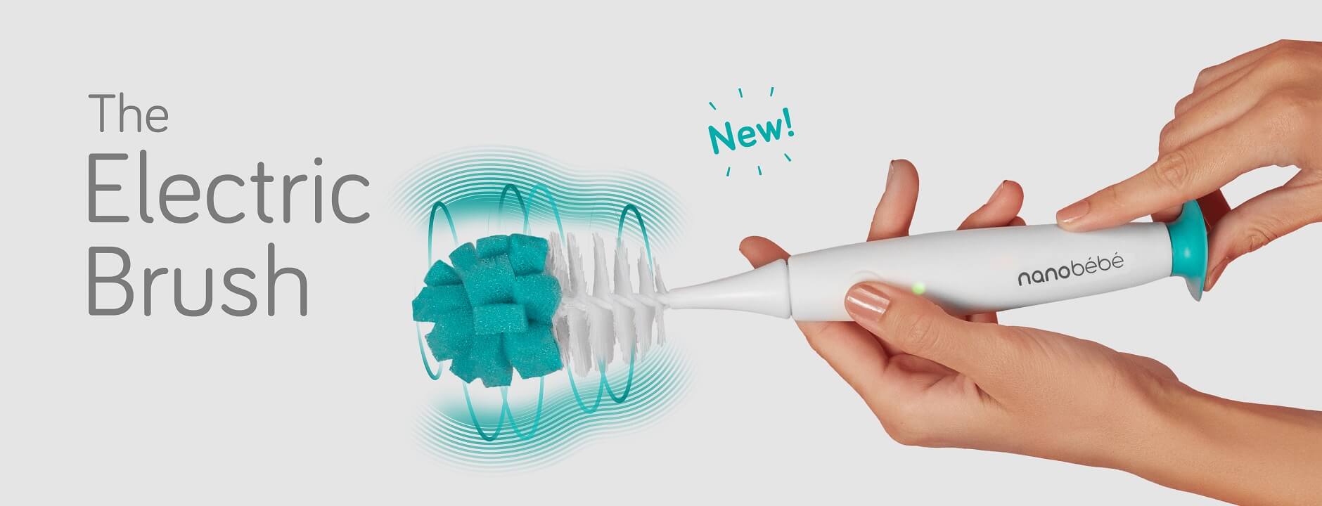 The new Nanobébé E-Brush Electric Baby Bottle Brush
