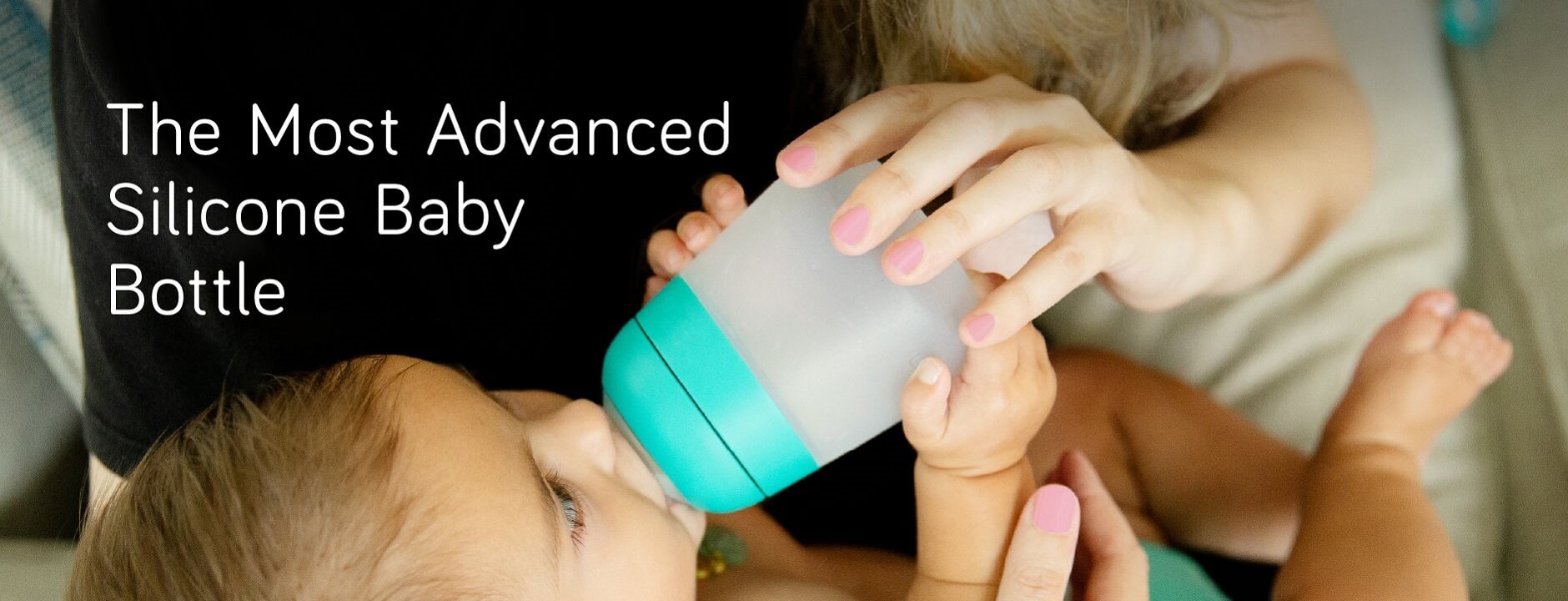 The Most Advanced Silicone Baby Bottle - baby nursing with the Nanobébé Flexy Silicone Baby Bottle