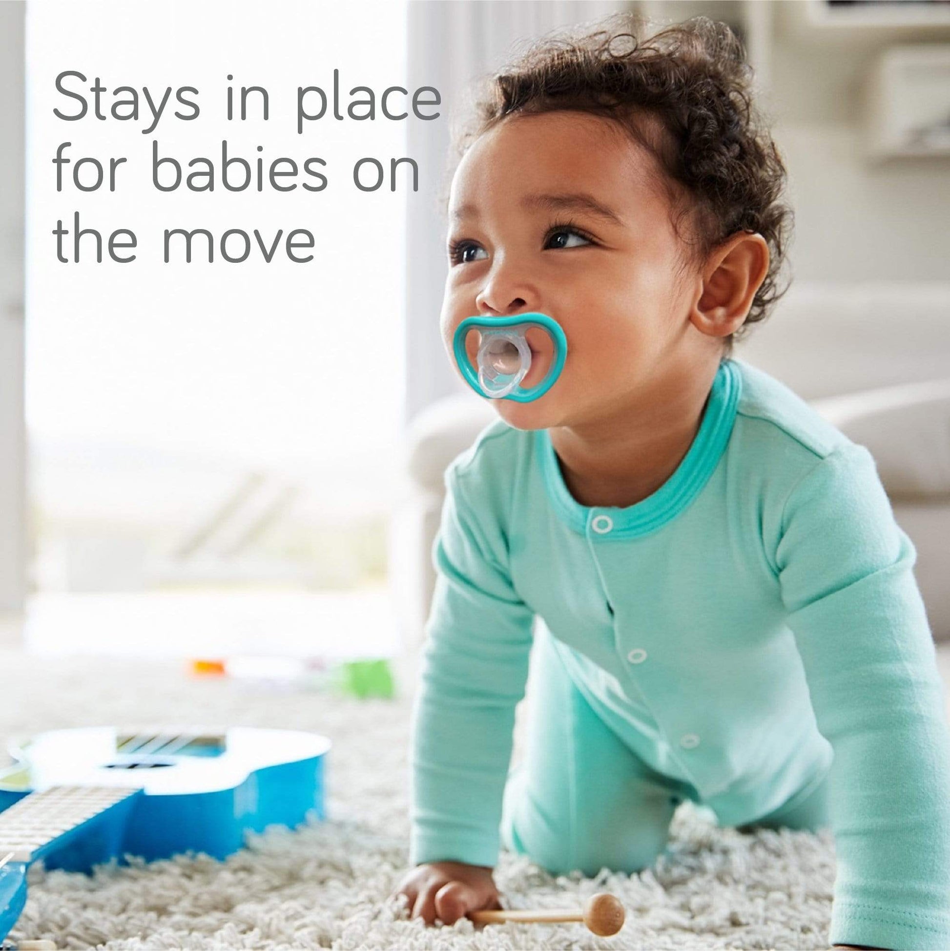 Nanobébé US Active Pacifier - 4m+ Silicone Pacifier, 4-pack