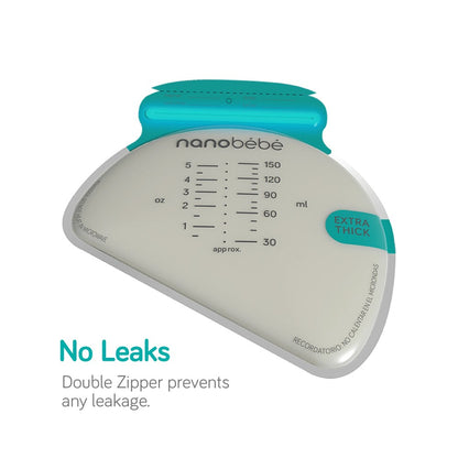 nanobebe 25 Breastmilk Storage Bags & Organizer – Fast, Even Thawing & Warming, Save Space & Track Pumping – Freezer & Fridge Breastfeeding Supplies