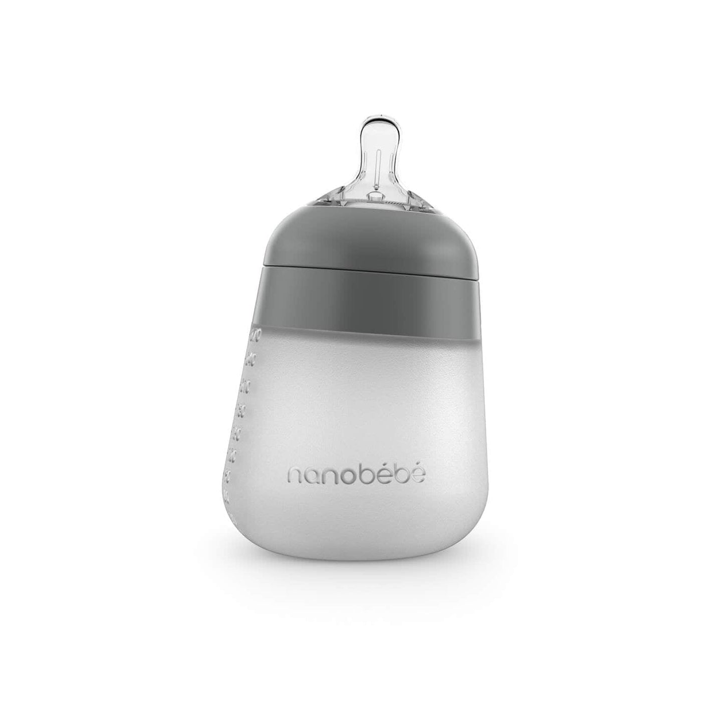 Nanobébé US Flexy Silicone Baby Bottle - 9oz Grey Single